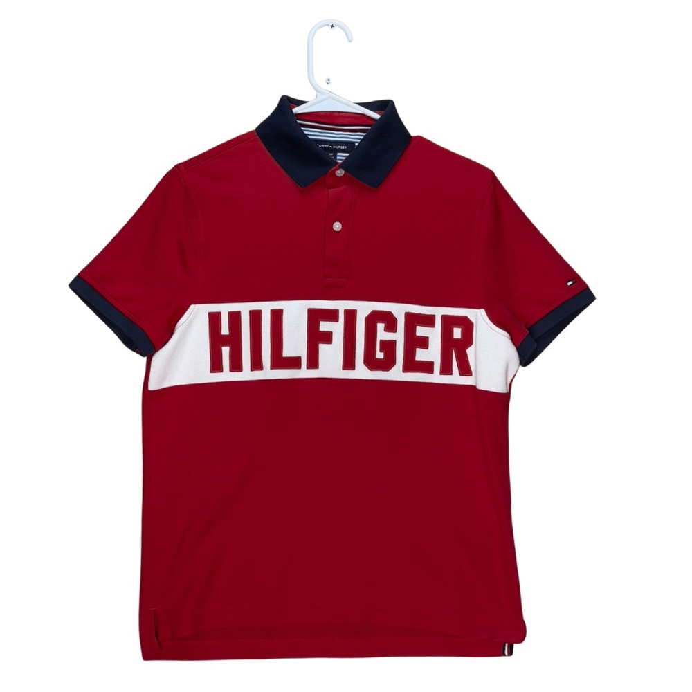 Tommy Hilfiger Embroidered Polo Shirt Men’s Small Patriotic Color‎ Short Sleeve.